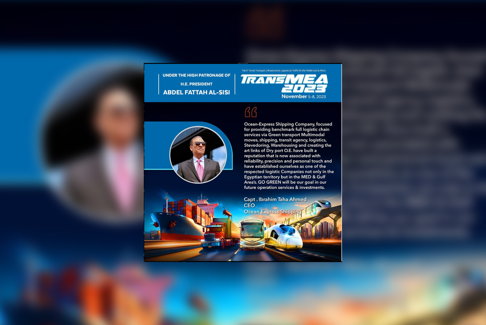 Meet the CEO of "Ocean Express Shipping"...